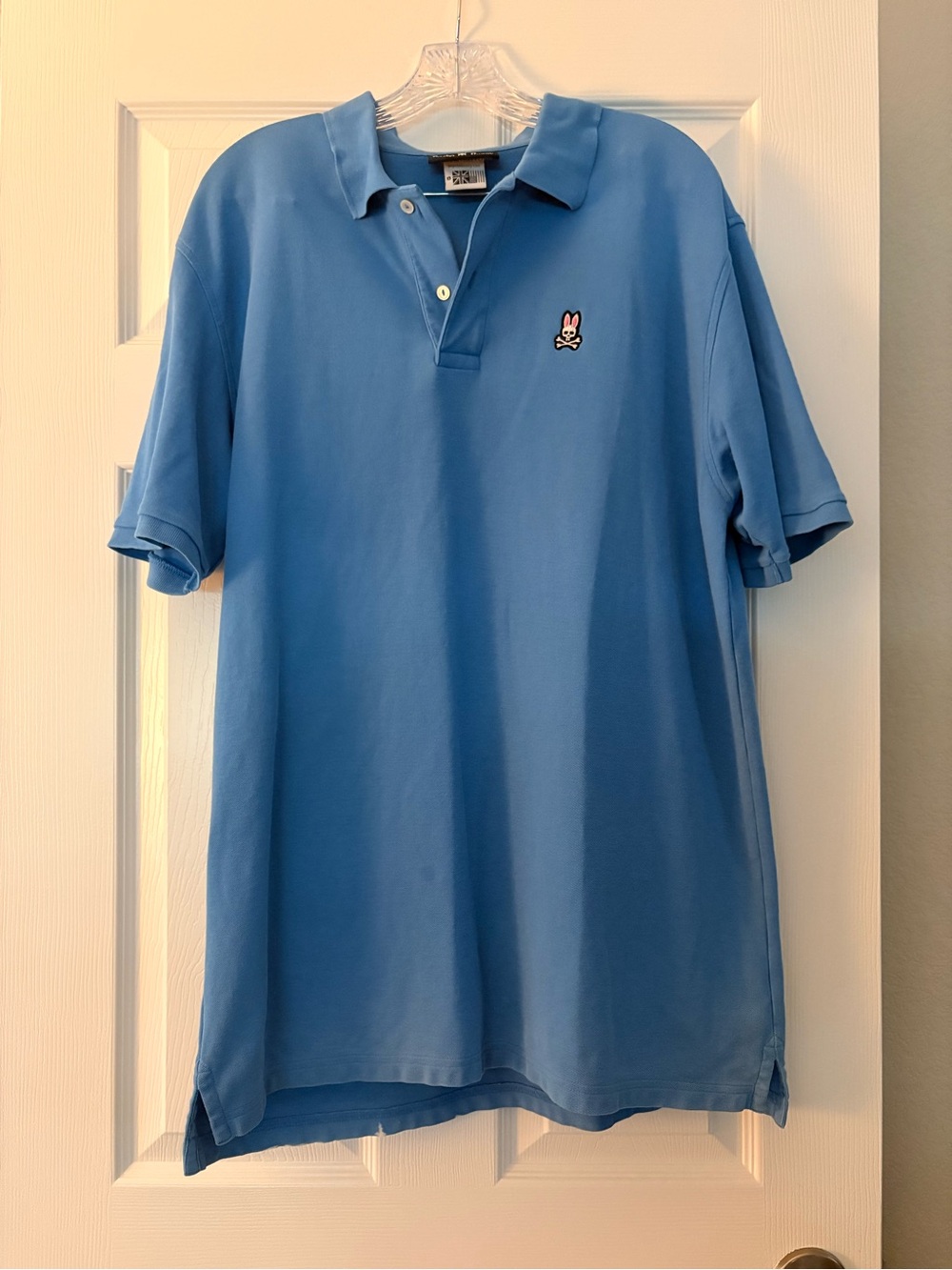 Psycho Bunny Polo Shirt in Sky Blue with Embroidered Logo